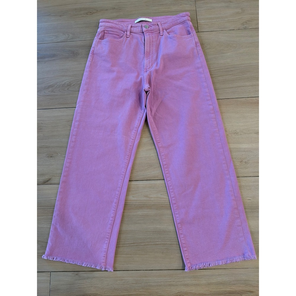 Joe's Jeans The Blake High Rise Wide Leg Crop Orchid Pink Raw Hem Size 30